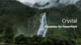  Presentation with rainy day - PPT layouts having cloudy and rainy day at amazing and vibrant milford sound south island new zealand background and a tawny brown colored foreground