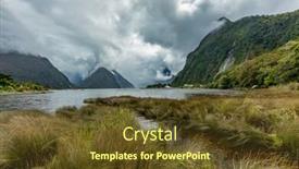 Presentation with rainy day - Audience pleasing slide deck consisting of cloudy and rainy day at amazing and vibrant milford sound south island new zealand backdrop and a tawny brown colored foreground