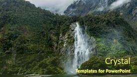  Presentation with rainy day - Colorful slide set enhanced with cloudy and rainy day at amazing and vibrant milford sound south island new zealand backdrop and a tawny brown colored foreground