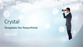 Presentation with forward - Beautiful theme featuring cloudy background and graphs chart backdrop and a sky blue colored foreground
