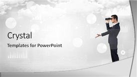  Presentation with forward - Colorful presentation theme enhanced with cloudy background and graphs chart backdrop and a white colored foreground