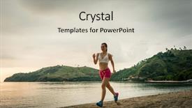  Presentation with healthy-lifestyle - PPT theme enhanced with cloudy day in flores background and a  colored foreground