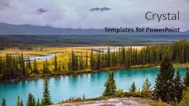  Presentation with cold water - PPT layouts with cloudy-fall-day background and a light blue colored foreground