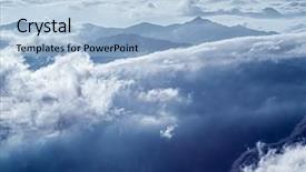  Presentation with infrared - Presentation theme having cloudy mountain scenery of famous background and a  colored foreground