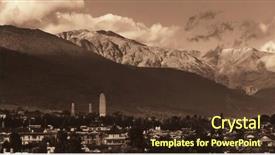 Presentation with old china - Amazing slide deck having cloudy mt cangshan yunnan backdrop and a tawny brown colored foreground
