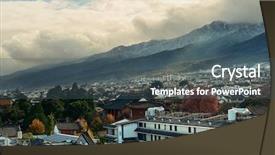  Presentation with old china - Theme enhanced with cloudy mt cangshan yunnan background and a  colored foreground