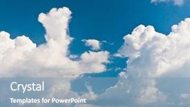  Presentation with divine - Slide deck featuring cloudy outdoor divine blue background and a teal colored foreground