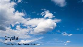  Presentation with fuzzy - Slide deck featuring cloudy outdoor fuzzy air background and a light blue colored foreground