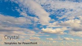  Presentation with shining - Audience pleasing PPT theme consisting of cloudy outdoor shining day backdrop and a light gray colored foreground