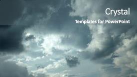  Presentation with storm - Amazing theme having cloudy sky - dark storm clouds background backdrop and a ocean colored foreground