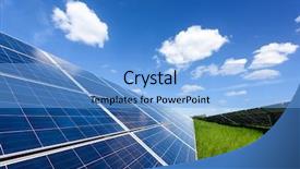  Presentation with alternative energy - PPT theme having cloudy sky alternative energy background and a light blue colored foreground