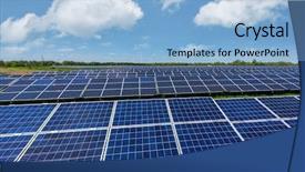  Presentation with alternative energy - Presentation theme featuring cloudy sky alternative energy background and a light blue colored foreground