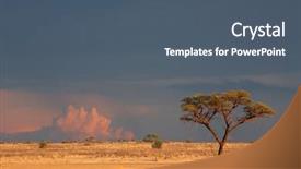  Presentation with thorn - Beautiful slides featuring cloudy sky at sunset kalahari backdrop and a  colored foreground