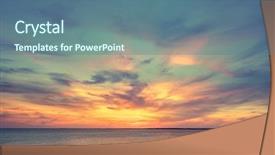  Presentation with arizona sunset view - Slide deck featuring cloudy sky in the background background and a ocean colored foreground