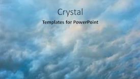  Presentation with sky - Cool new slide set with cloudy-sky-in-the-evening backdrop and a light blue colored foreground