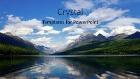  Presentation with glacier - Theme consisting of cloudy-summer-day-at-bowman background and a teal colored foreground