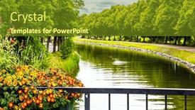  Presentation with summer - Presentation design enhanced with cloudy-summer-day-in-stockholm background and a  colored foreground