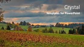  Presentation with poland - Presentation theme consisting of cloudy-sunrise-under-the-tatra background and a gray colored foreground