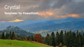  Presentation with poland - Presentation theme consisting of cloudy-sunrise-under-the-tatra background and a gray colored foreground