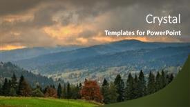  Presentation with poland - Slide deck featuring cloudy-sunrise-under-the-tatra background and a coral colored foreground