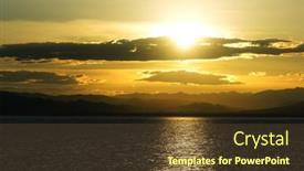  Presentation with mongolia - Slide set consisting of cloudy-sunset-over-uureg-nuur background and a tawny brown colored foreground