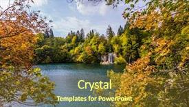  Presentation with red blue yellow - Audience pleasing presentation design consisting of cloudy warm day red backdrop and a tawny brown colored foreground