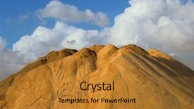  Presentation with artificial intelligance - Cool new PPT theme with clounds - artificial hill and clouds backdrop and a gold colored foreground