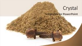  Presentation with clove - Amazing slide deck having clove spices isolated on white backdrop and a coral colored foreground