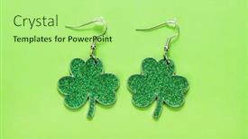  Presentation with clover - Presentation theme with clover-is-like-a-girls background and a mint green colored foreground