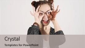  Presentation with funny - Presentation theme consisting of clown background free - funny attractive hipster girl clowning background and a  colored foreground