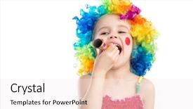  Presentation with soil profile - Slides having clown wig using party blower background and a sky blue colored foreground