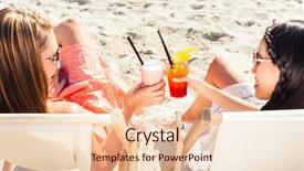  Presentation with colorful cocktails mojito red cocktail - Cool new slide deck with club and sitting on sun backdrop and a lemonade colored foreground