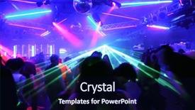  Presentation with laser beams - Amazing theme having portrait of a blonde woman with green eyes smiling on a sunny day backdrop and a coral colored foreground