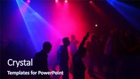  Presentation with dancing silhouettes - Colorful theme enhanced with 3 d render of goldfish in water backdrop and a cyan colored foreground