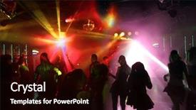  Presentation with dancing silhouettes - Slide deck enhanced with club drugs - silhouettes of dancing people background and a black colored foreground