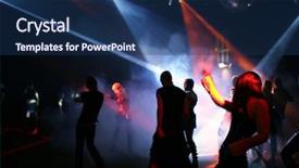  Presentation with dancing silhouettes - Colorful presentation enhanced with club drugs - silhouettes of dancing teenagers backdrop and a navy blue colored foreground