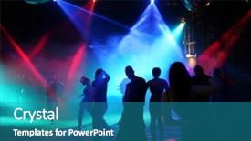  Presentation with dancing silhouettes - Presentation theme with club drugs - silhouettes of dancing teenagers background and a teal colored foreground