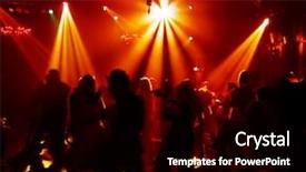  Presentation with disco - Colorful PPT theme enhanced with club drugs - silhouttes of dancing people backdrop and a black colored foreground