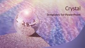  Presentation with disco ball - PPT theme with club flyer concept - disco ball background and a lemonade colored foreground