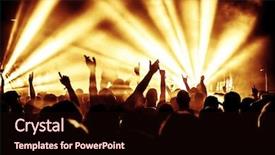  Presentation with jesus the bright morning star - Colorful slide deck enhanced with club party - silhouettes of concert crowd backdrop and a wine colored foreground