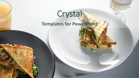  Presentation with tae kwon do taekwondo club - Beautiful presentation theme featuring club sandwiches with different fillings backdrop and a sky blue colored foreground