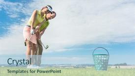  Presentation with rustic wedding green gold - Presentation design featuring club while exercising the golf background and a light blue colored foreground