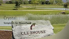  Presentation with golf course - Beautiful presentation theme featuring  backdrop and a  colored foreground