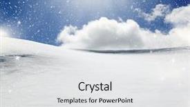  Presentation with snow blizzard in winter - Cool new PPT theme with cluds - background of cold winter landscape backdrop and a  colored foreground