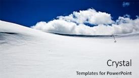  Presentation with snow blizzard in winter - Cool new slides with cluds - background of cold winter landscape backdrop and a  colored foreground