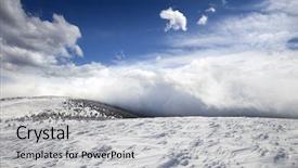  Presentation with christmas borders winter - Slide set consisting of cluds - christmas background of cold winter background and a light gray colored foreground