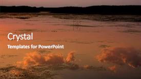  Presentation with reflection - Presentation theme enhanced with cluds - evening sky and clouds background and a  colored foreground