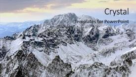  Presentation with mountains fantasy abstract nature landscape - Presentation design consisting of cluds - high tatra mountains landscape slovakia background and a  colored foreground