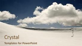  Presentation with winter blue - Amazing slides having cluds - vintage background of cold winter backdrop and a  colored foreground