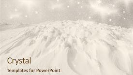  Presentation with landscape - Colorful slide set enhanced with cluds - vintage background of cold winter backdrop and a  colored foreground